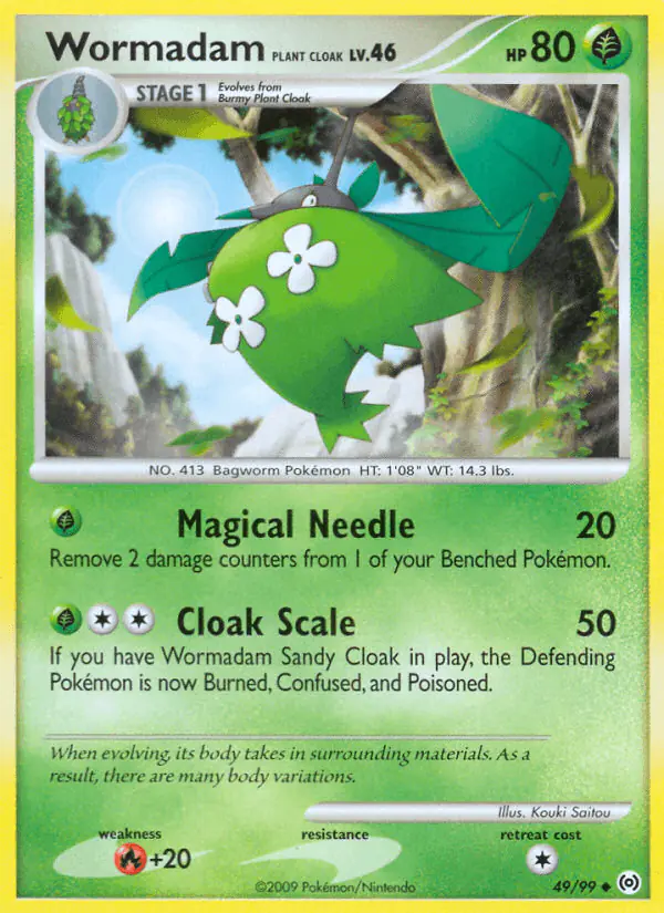 Carta Wormadam Plant Cloak 49/99 de Arceus