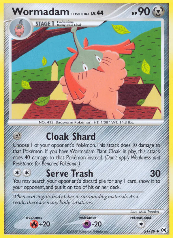 Carta Wormadam Trash Cloak 51/99 de Arceus