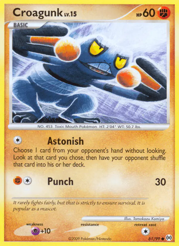 Carta Croagunk 61/99 de Arceus