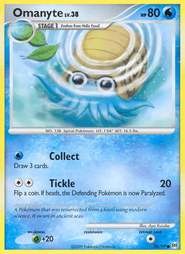 Carta Omanyte 70/99 de Arceus