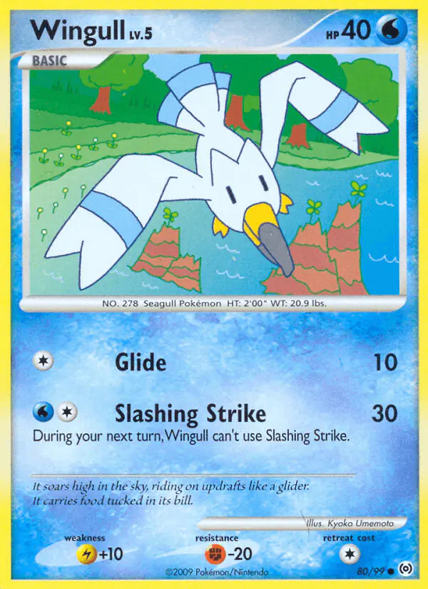 Carta Wingull 80/99 de Arceus
