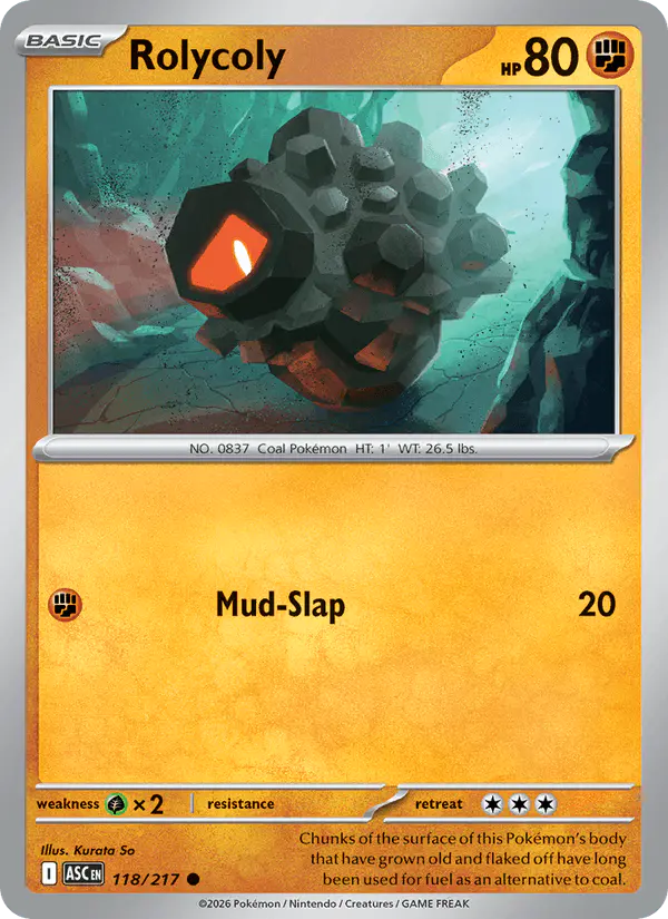 Carta Rolycoly 118/217 de Ascended Heroes