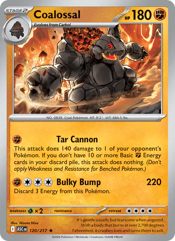 Carta Coalossal 120/217 de Ascended Heroes