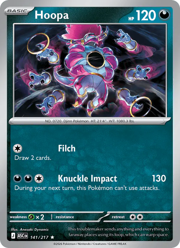 Carta Hoopa 141/217 de Ascended Heroes