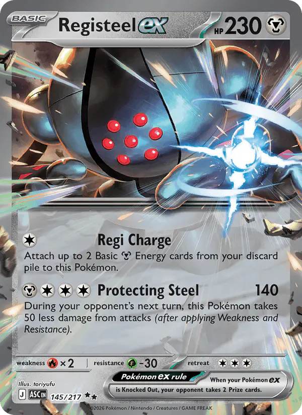 Carta Registeel ex 145/217 de Ascended Heroes