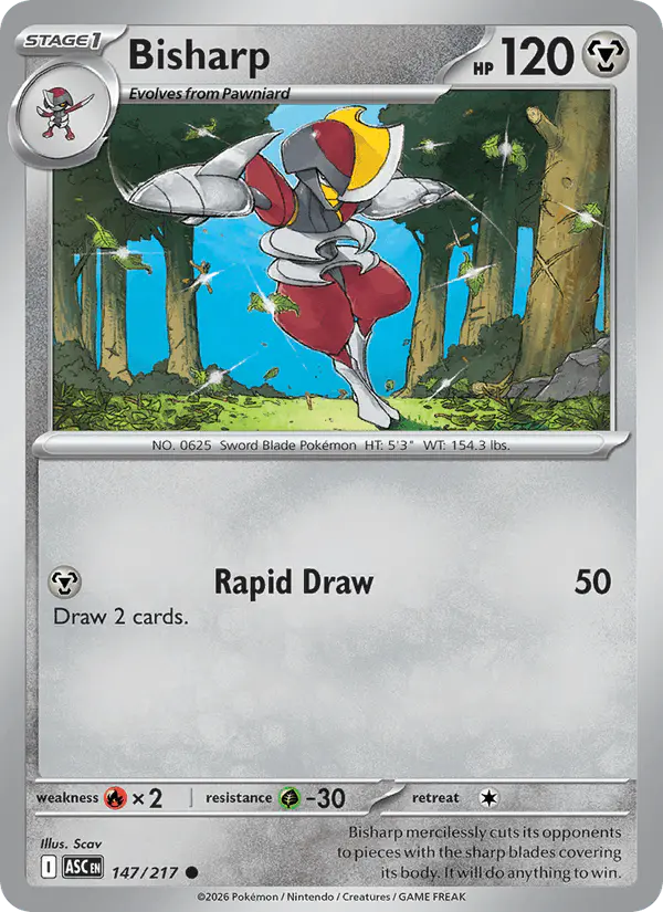 Carta Bisharp 147/217 de Ascended Heroes