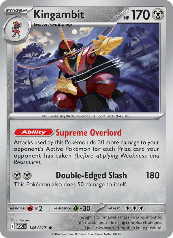 Carta Kingambit 148/217 de Ascended Heroes