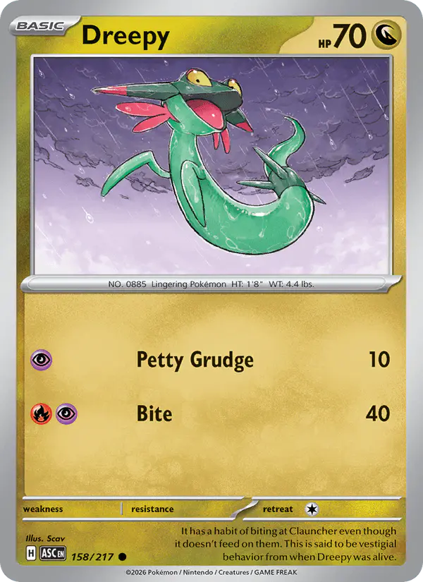 Carta Dreepy 158/217 de Ascended Heroes