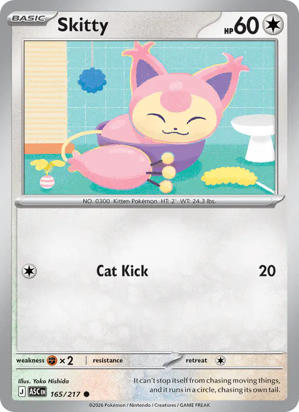 Carta Skitty 165/217 de Ascended Heroes
