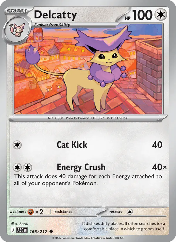 Carta Delcatty 166/217 de Ascended Heroes