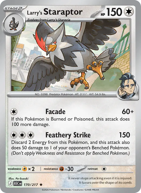 Carta Larry's Staraptor 170/217 de Ascended Heroes