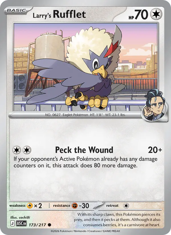 Carta Larry's Rufflet 173/217 de Ascended Heroes