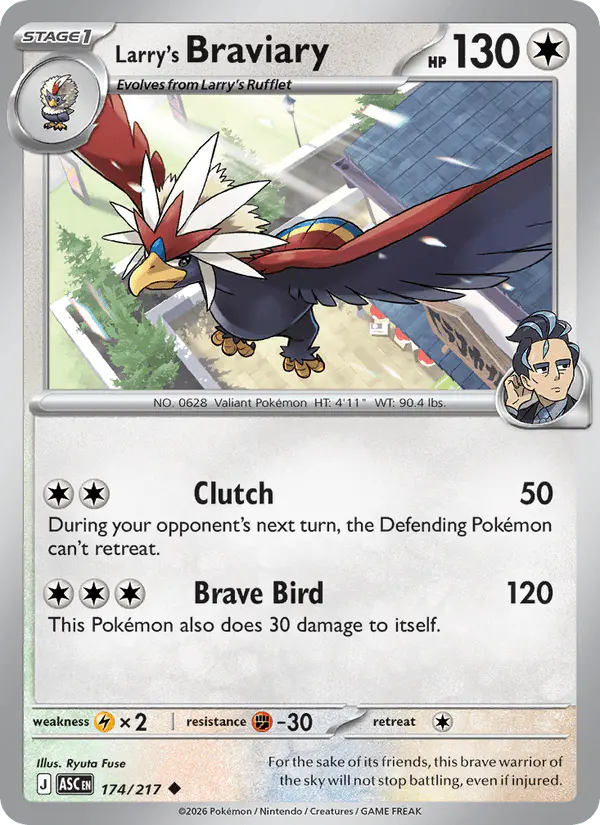 Carta Larry's Braviary 174/217 de Ascended Heroes