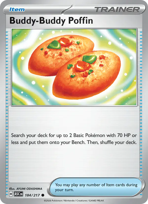 Carta Buddy-Buddy Poffin 184/217 de Ascended Heroes