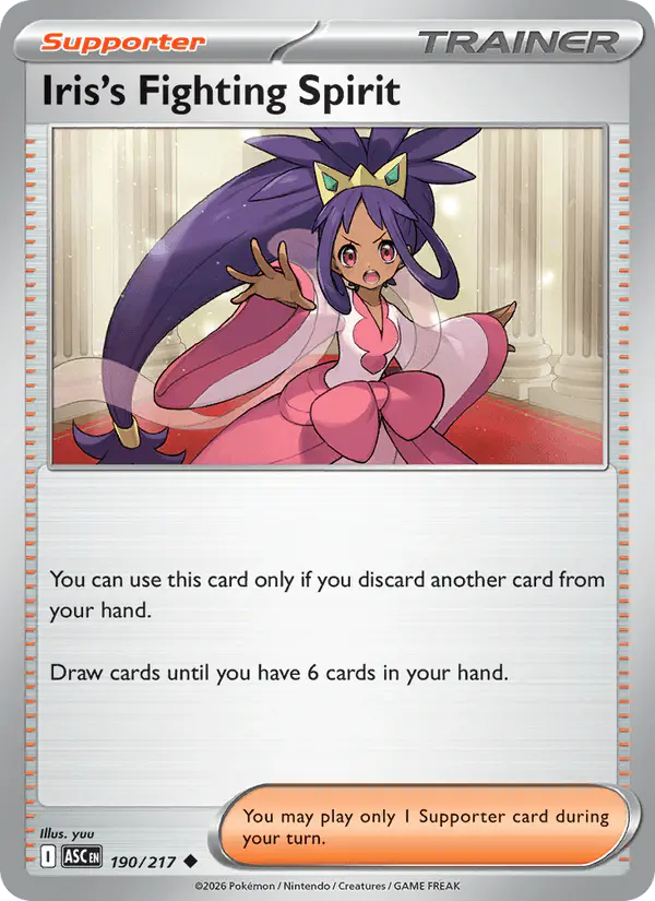 Carta Iris's Fighting Spirit 190/217 de Ascended Heroes