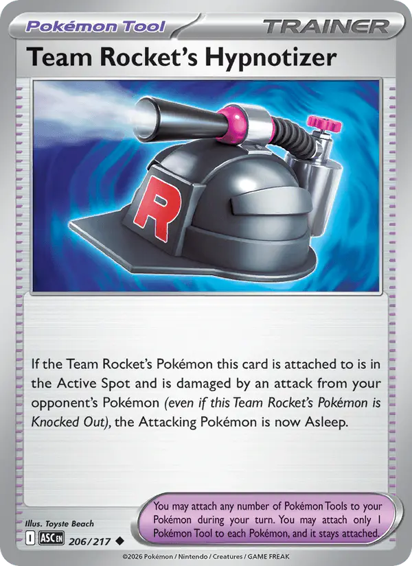 Carta Team Rocket's Hypnotizer 206/217 de Ascended Heroes