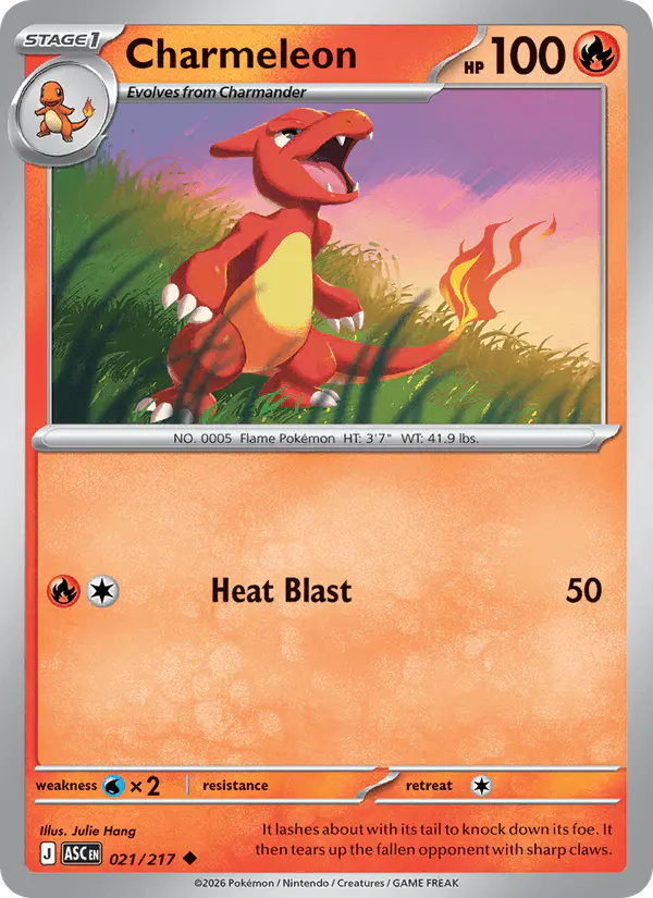 Carta Charmeleon 021/217 de Ascended Heroes