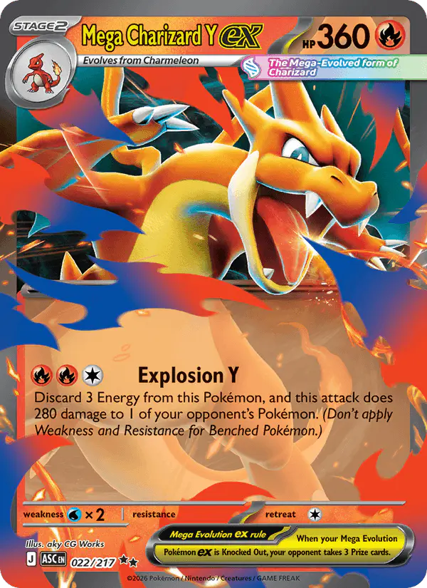 Carta Mega Charizard Y ex 022/217 de Ascended Heroes