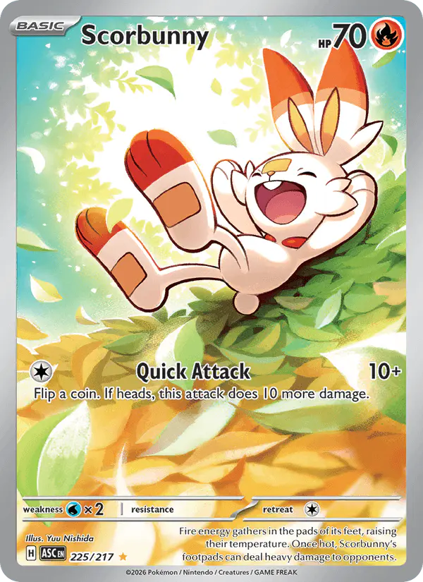 Carta Scorbunny 225/217 de Ascended Heroes