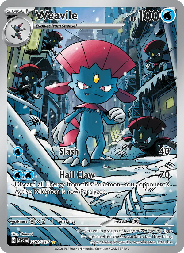 Carta Weavile 228/217 de Ascended Heroes
