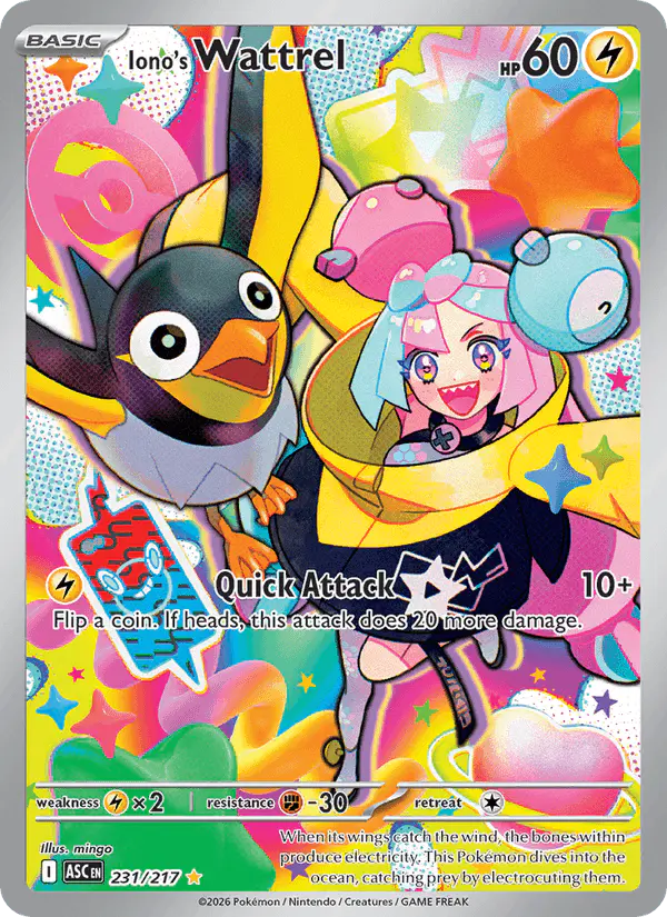Carta Iono's Wattrel 231/217 de Ascended Heroes