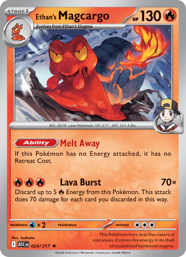 Carta Ethan's Magcargo 024/217 de Ascended Heroes