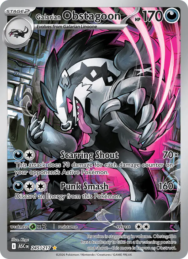 Carta Galarian Obstagoon 245/217 de Ascended Heroes