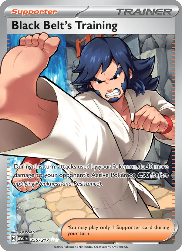 Carta Black Belt's Training 255/217 de Ascended Heroes