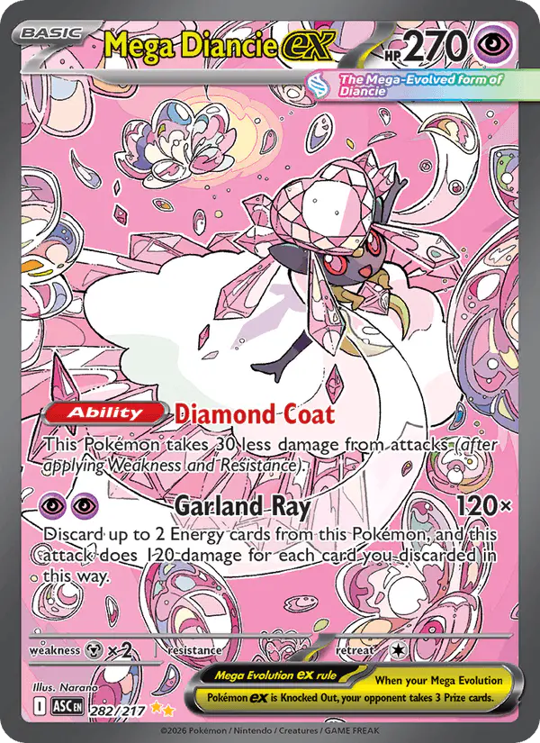 Carta Mega Diancie ex 282/217 de Ascended Heroes