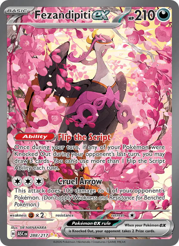 Carta Fezandipiti ex 288/217 de Ascended Heroes