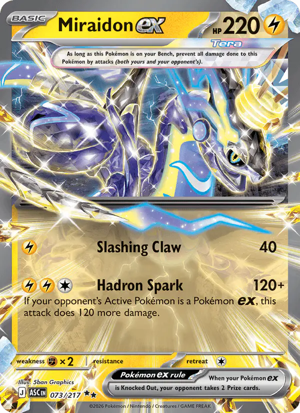 Carta Miraidon ex 073/217 de Ascended Heroes
