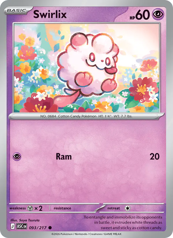 Carta Swirlix 093/217 de Ascended Heroes