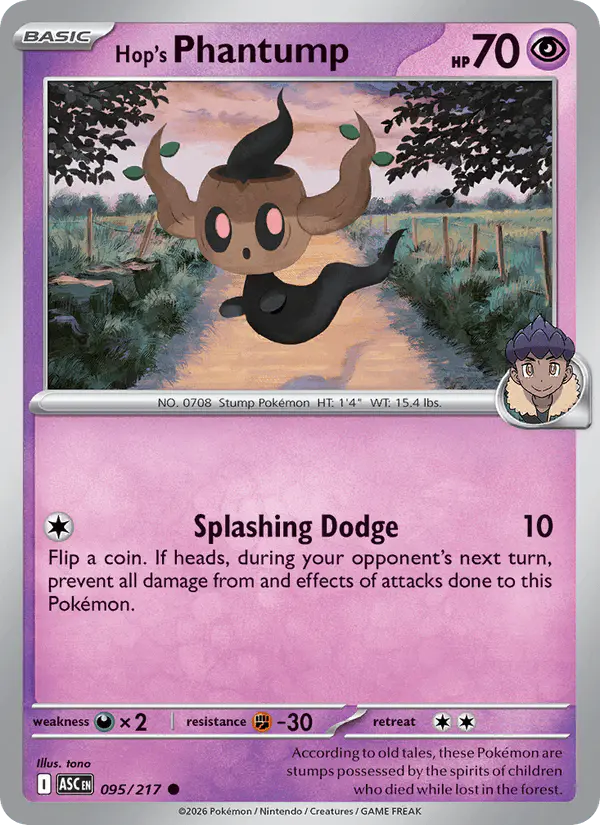 Carta Hop's Phantump 095/217 de Ascended Heroes