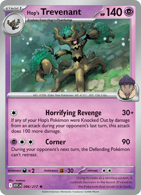 Carta Hop's Trevenant 096/217 de Ascended Heroes