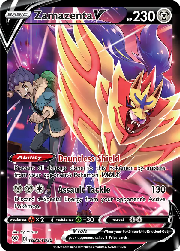 Carta Zamazenta V TG22 de Astral Radiance Trainer Gallery