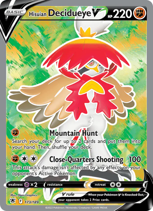 Carta Hisuian Decidueye V 173/189 de Astral Radiance