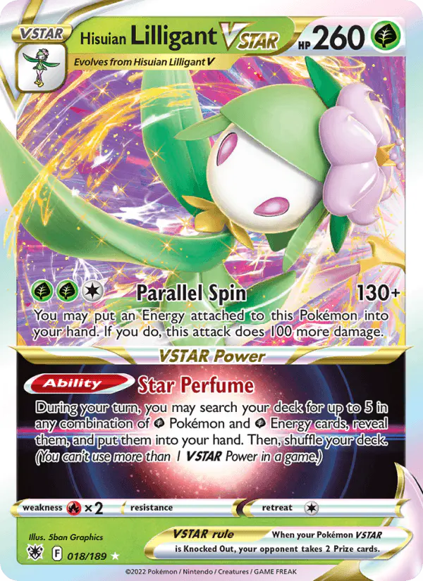 Carta Hisuian Lilligant VSTAR 018/189 de Astral Radiance