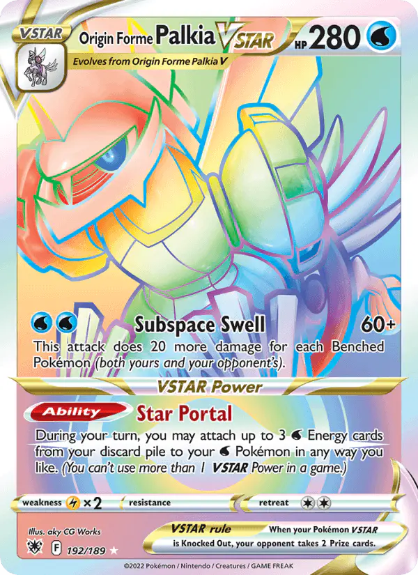 Carta Origin Forme Palkia VSTAR 192/189 de Astral Radiance