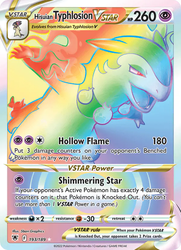 Carta Hisuian Typhlosion VSTAR 193/189 de Astral Radiance