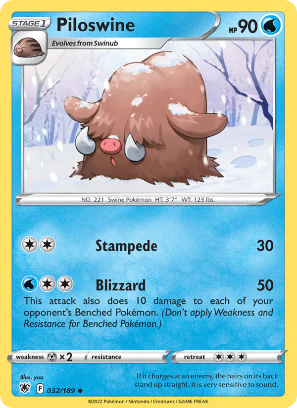 Carta Piloswine 032/189 de Astral Radiance