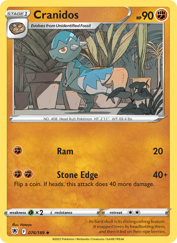 Carta Cranidos 076/189 de Astral Radiance