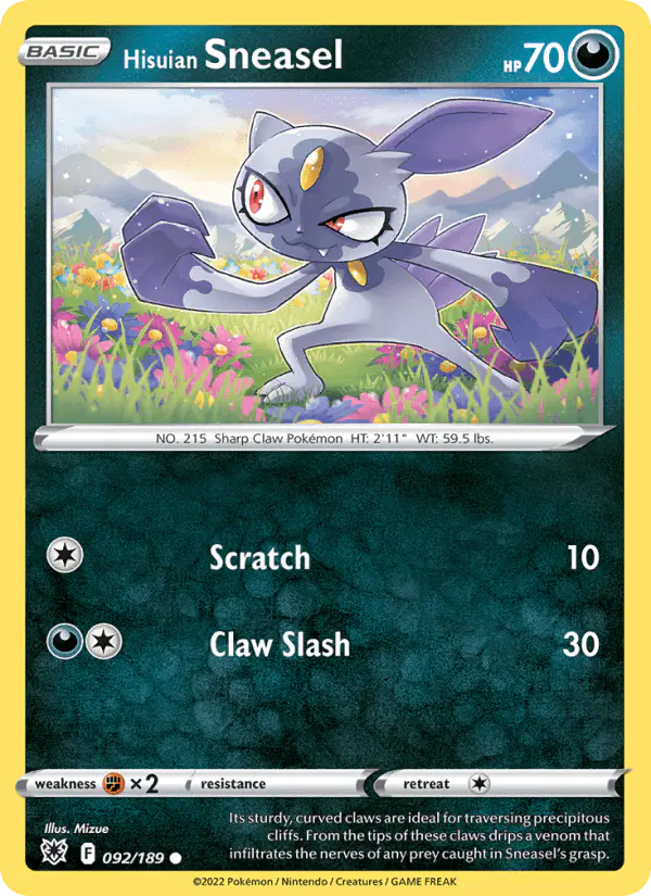 Carta Hisuian Sneasel 092/189 de Astral Radiance