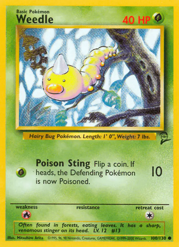 Carta Weedle 100/130 de Base Set 2
