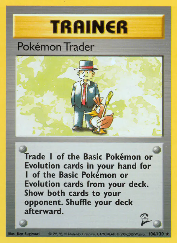 Carta Pokémon Trader 106/130 de Base Set 2