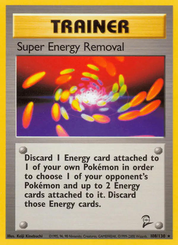Carta Super Energy Removal 108/130 de Base Set 2