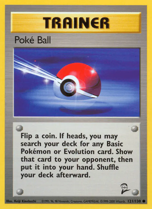 Carta Poké Ball 121/130 de Base Set 2