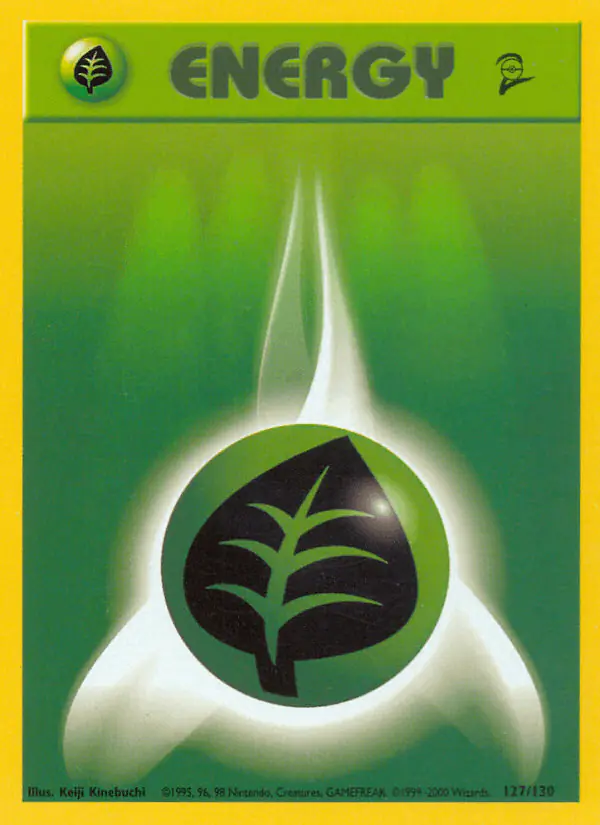 Carta Grass Energy 127/130 de Base Set 2