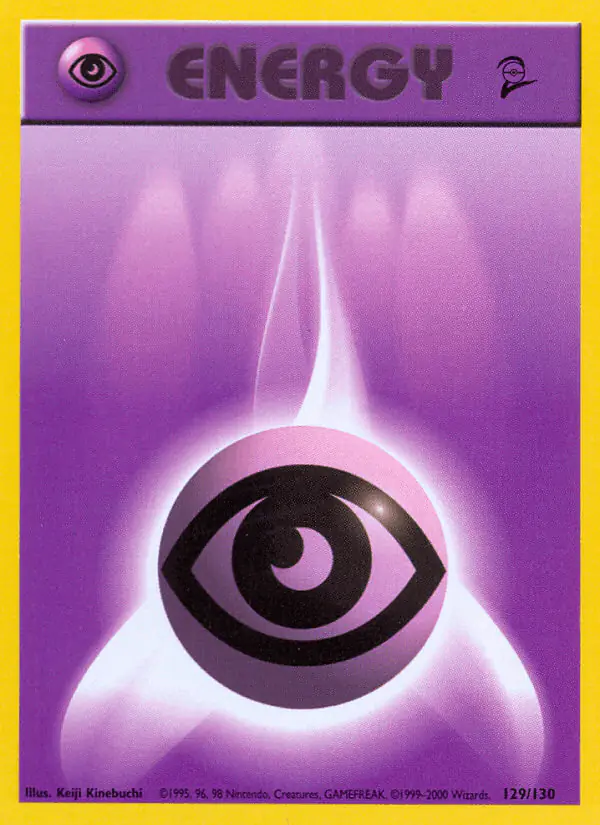 Carta Psychic Energy 129/130 de Base Set 2