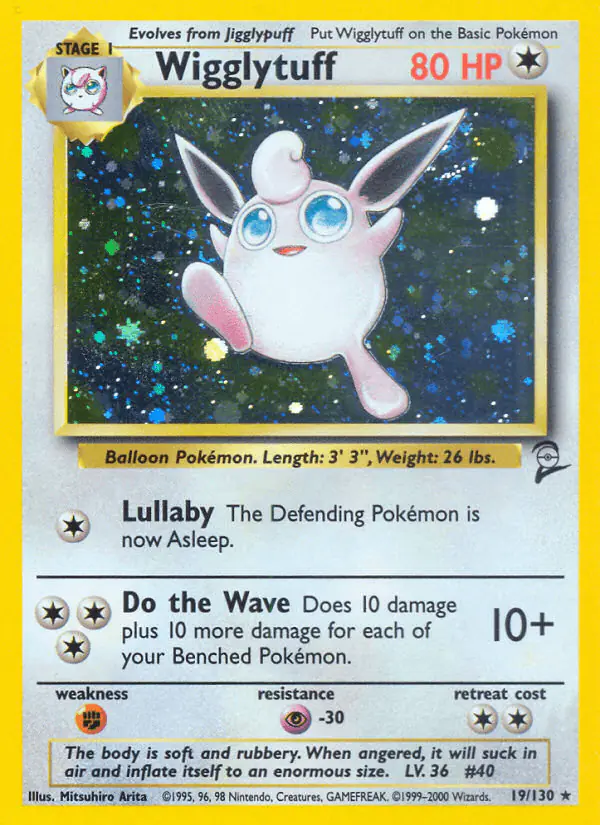 Carta Wigglytuff 19/130 de Base Set 2