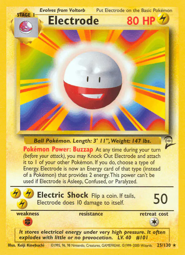 Carta Electrode 25/130 de Base Set 2